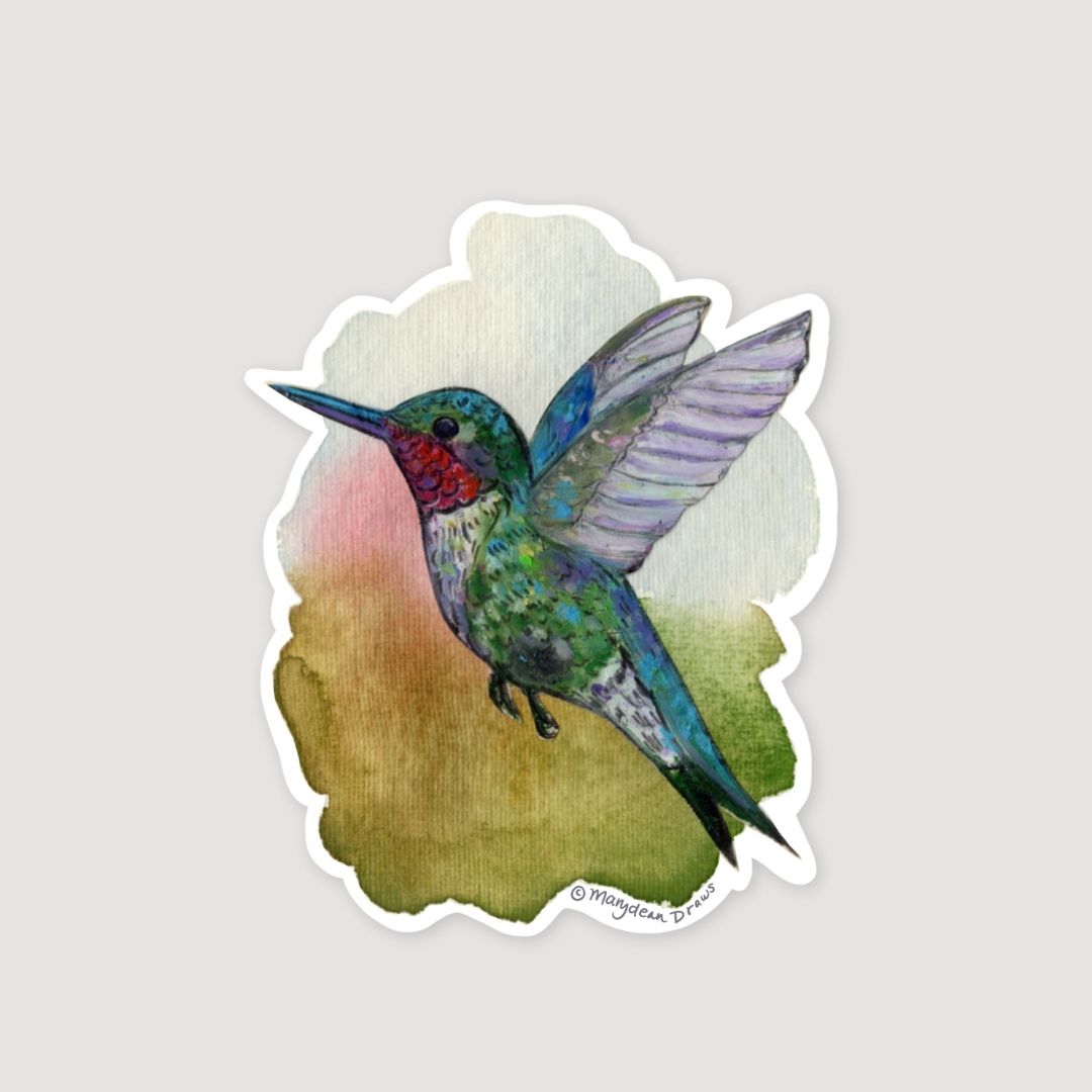 Rufous Hummingbird Matte Sticker 