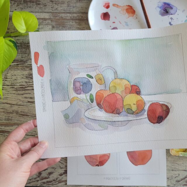 I am having the best time creating these watercolor tutorials! This week's is about how to create value with watercolor. It includes this fun still life template inspired by Paul Cezannne. 

All my new tutorials are on Substack for paid subscribers. 💕